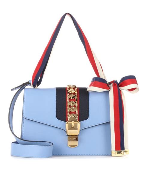 gucci blue sylvie bag|Gucci sylvie bag price.